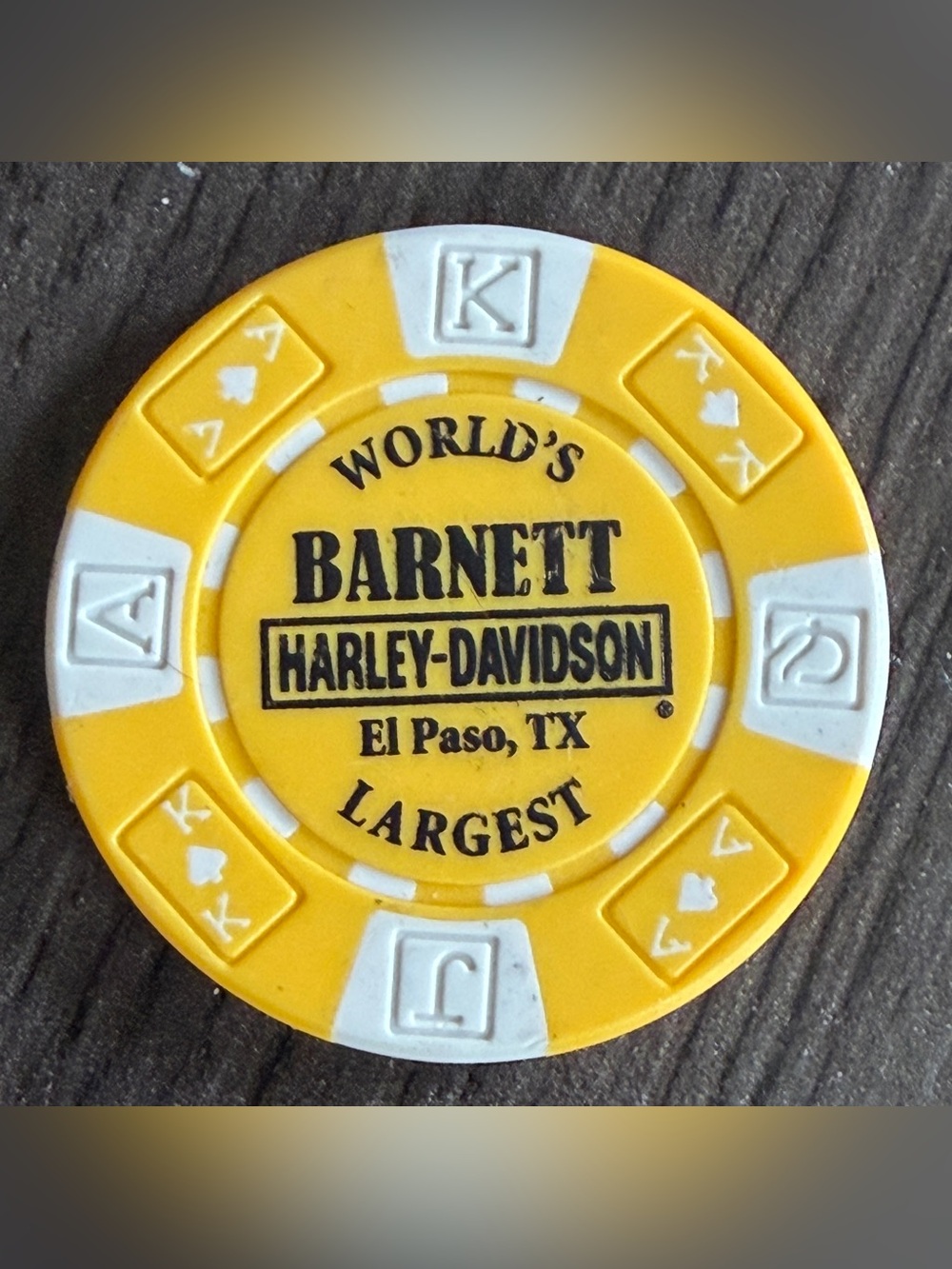 Collectible Harley Davidson Poker Chip Barnett Harley El Paso, Tx